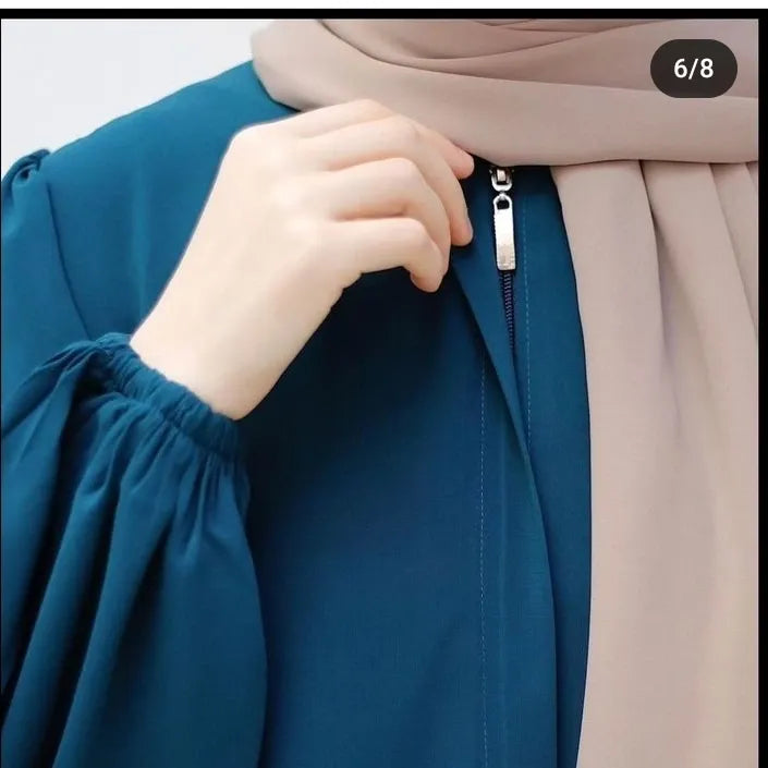zipper abaya