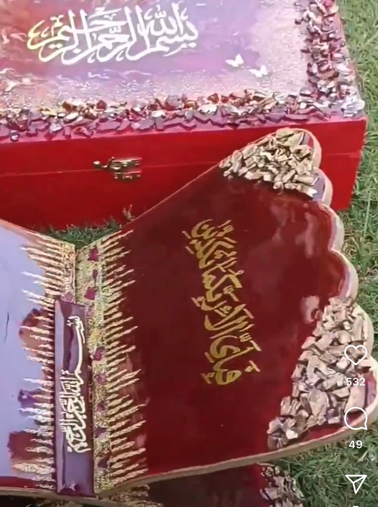 Customize Resin wedding islamic deal including Quran box,Rehal and bookmark