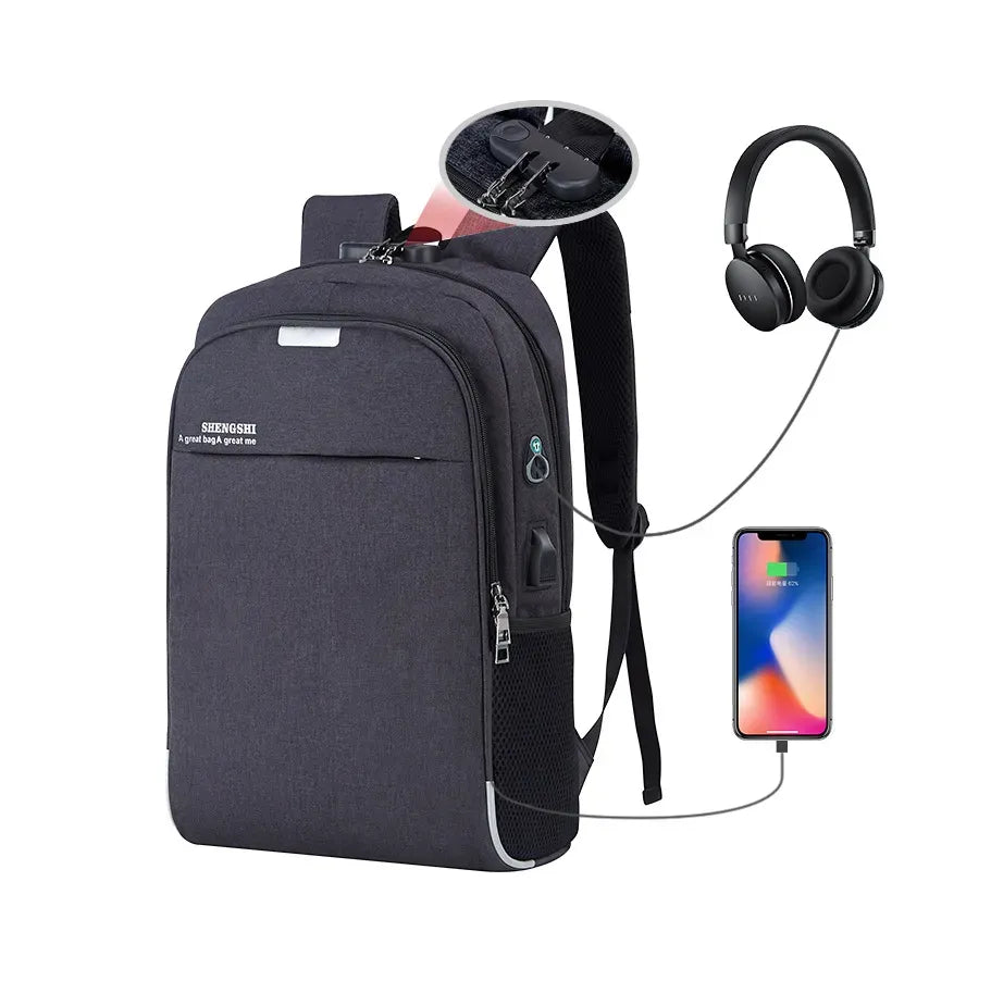 Multi-Functional Travel & School Backpack with USB Port