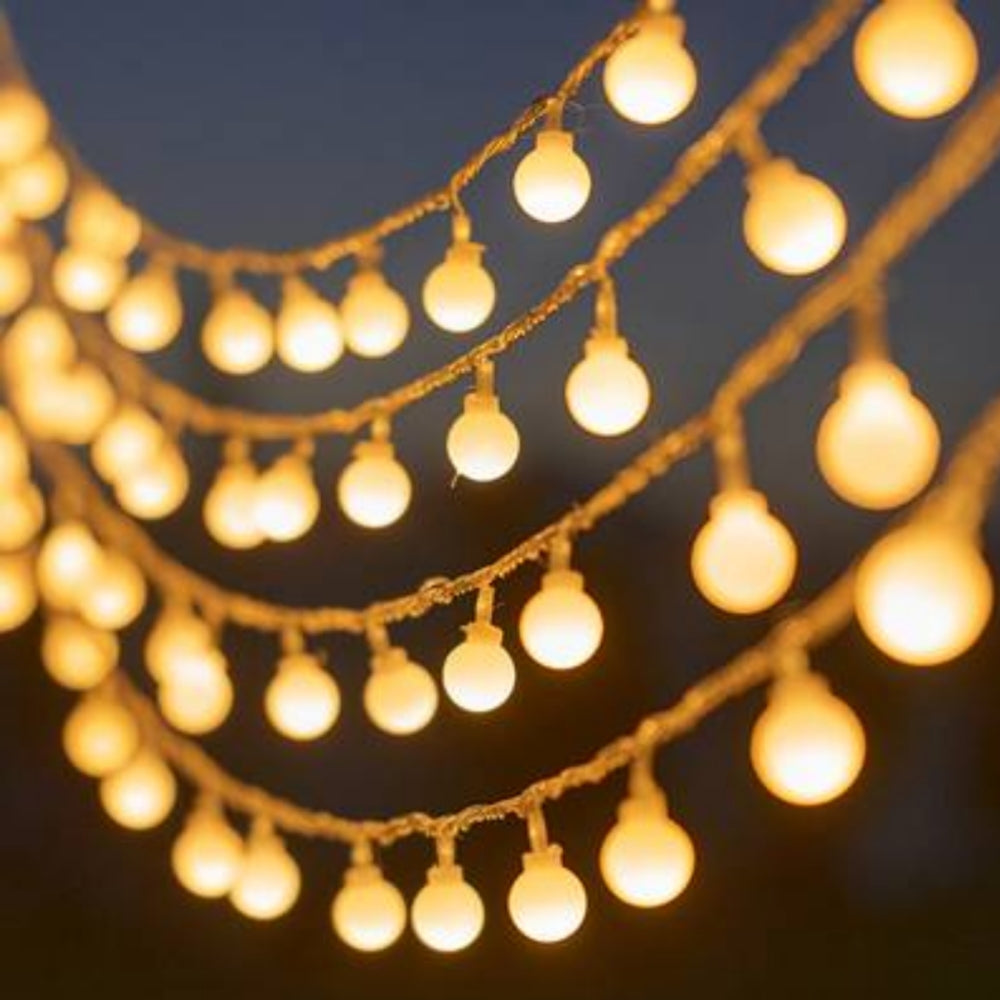 10 Cotton Ball LED String Fairy Lights Battery Operated